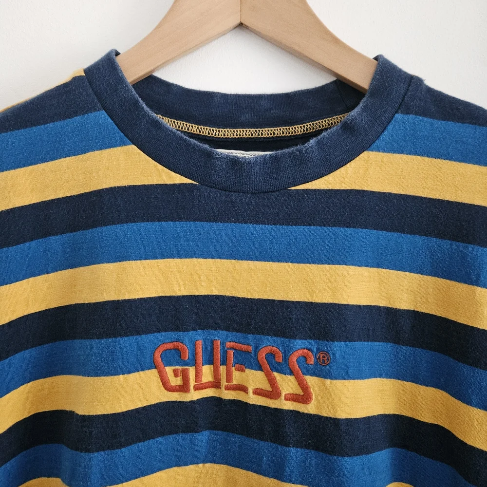 Vintage Guess Originals Striped Shirt Medium - Picture 3 of 5